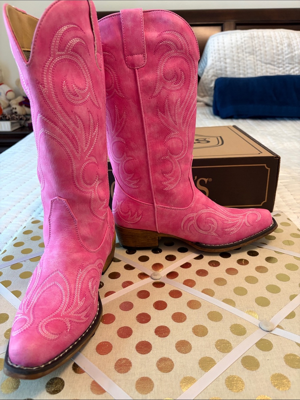 Cavenders Roper  Women's Western Cowboy Boots Pink 7.5 Stylish Cowgirl new - Picture 3 of 9